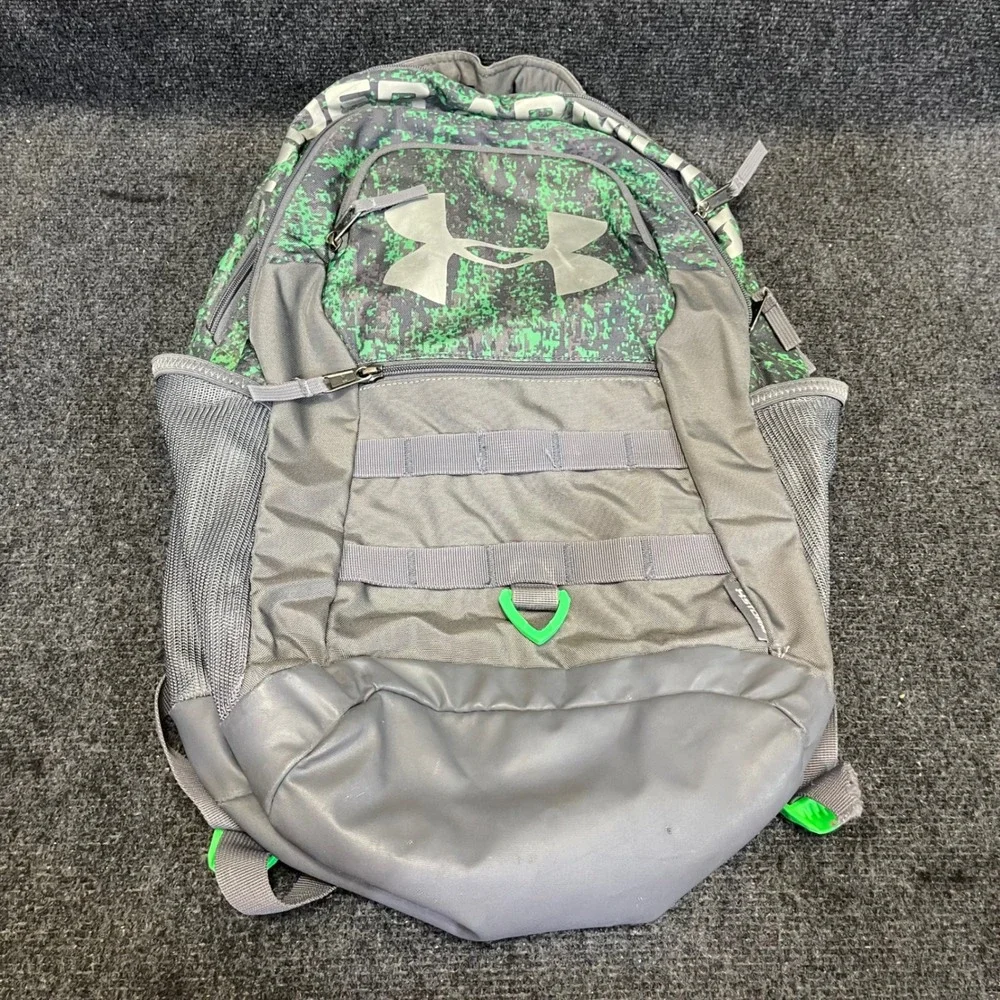Under Armour 1300296 Gray Green Camo Travel Bag UA Storm Big Logo 5.0 Backpack